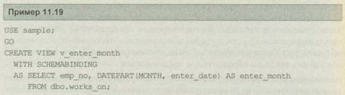 Создание индексированного представления Создание индексированного представления